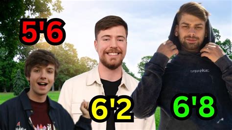 mrbeast height in feet|tallest to shortest mrbeast crew.